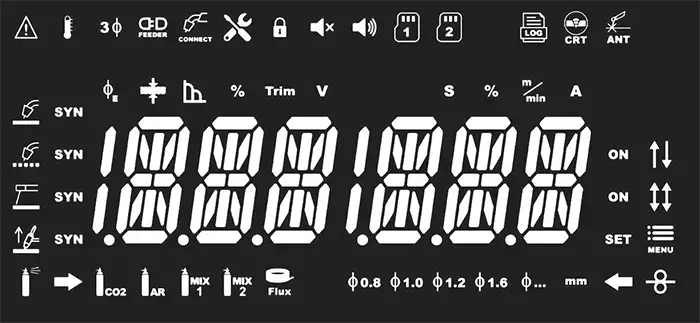 saba electric mastermig-406 digital panel